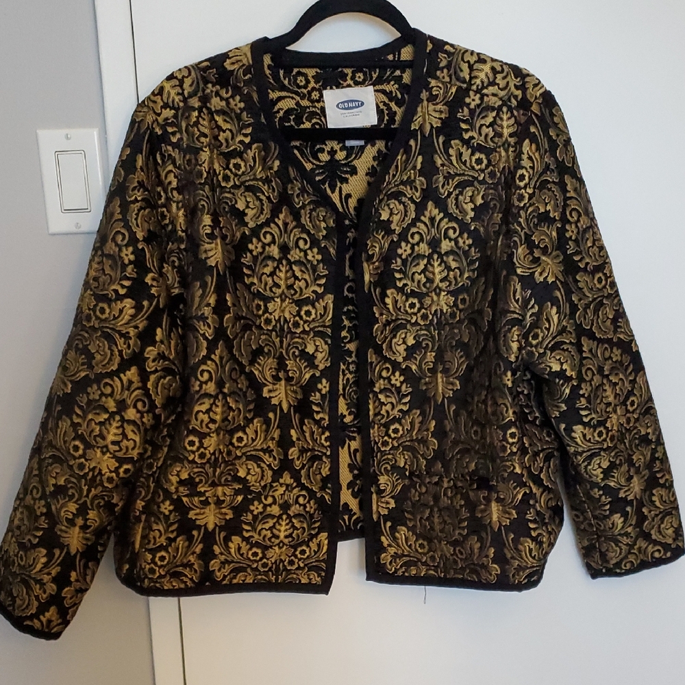 Old Navy Black and Gold Jacket